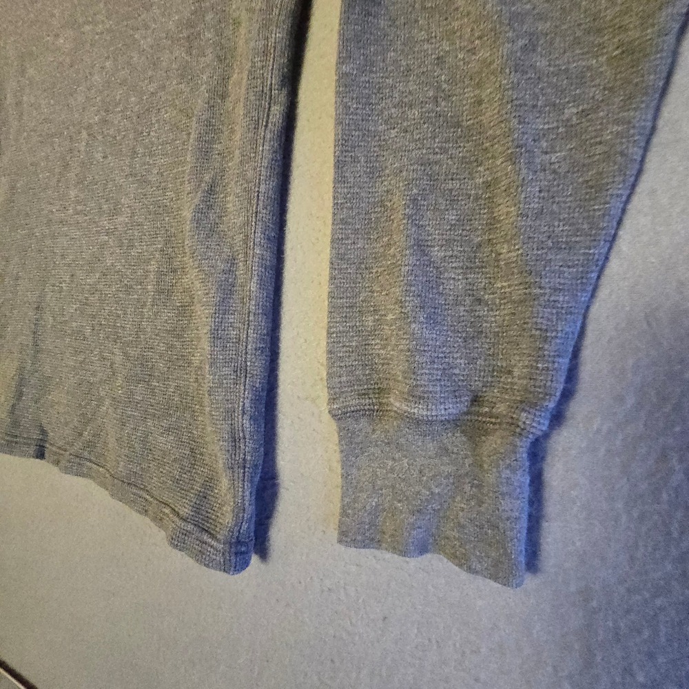 Polo Ralph Lauren Long Sleeve Thermal Shirt Crewneck Gray Men's Medium Pony Logo - Picture 15 of 16